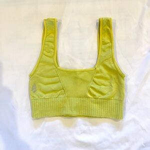 Free People Movement Yellow Sports Bra